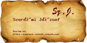 Szerémi József névjegykártya