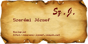 Szerémi József névjegykártya