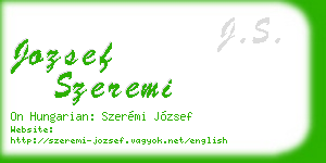 jozsef szeremi business card