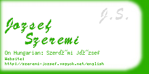 jozsef szeremi business card